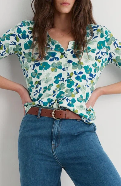 Seasalt Cornwall Studio Glass Organic Cotton Button-up Top In Green