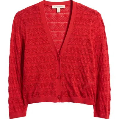 Seasalt Cornwall Sweet Day Pointelle Cardigan In Red