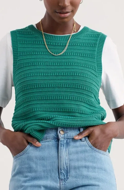 Seasalt Cornwall Tepel Organic Cotton Sweater Vest In Green