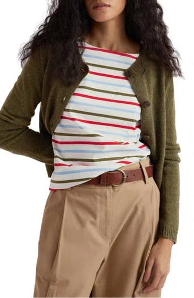Seasalt Cornwall Tern Tide Merino Wool Blend Cardigan In Green