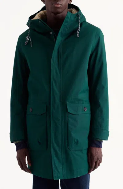Seasalt Cornwall Tidesman Waterproof Cotton Coat In Thicket