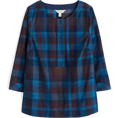 Seasalt Cornwall Tithonia Plaid Organic Cotton Corduroy Top In Blue