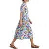Seasalt Cornwall Tulips Organic Cotton Shirtdress In Collaged Tulips Chalk