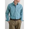 Seasalt Cornwall Turnstone Stripe Organic Cotton Button-up Shirt In Blue