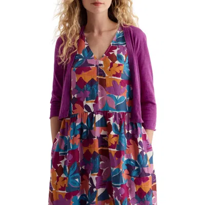 Seasalt Cornwall Vanessa Open Front Organic Cotton Crop Cardigan In Multi