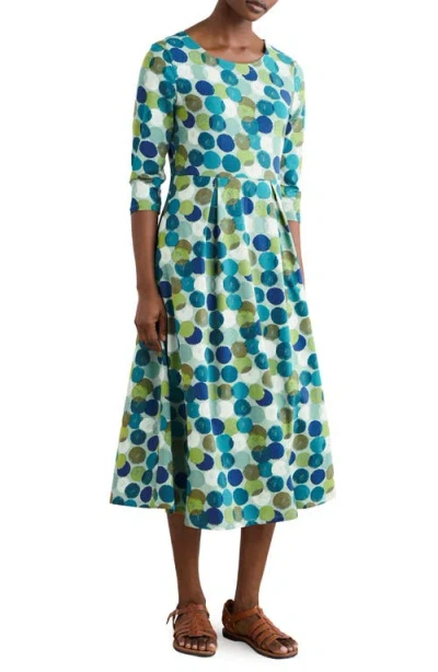 SEASALT CORNWALL SEASALT CORNWALL VERONICA PRINT STRETCH ORGANIC COTTON JERSEY MIDI DRESS