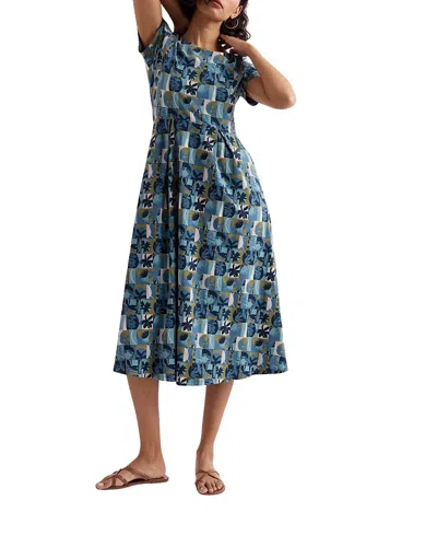 Seasalt Cornwall Veronica Short Sleeve Midi Dress In Blue