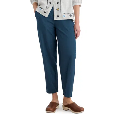 Seasalt Cornwall Vow Cave Organic Cotton Crop Tapered Pants In Blue