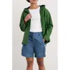 Seasalt Cornwall Waterway Hooded Waterproof Jacket In Forest Green