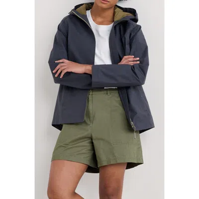Seasalt Cornwall Waterway Hooded Waterproof Jacket In Inkwell
