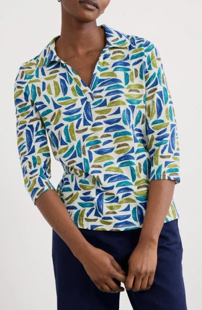 Seasalt Cornwall Wavecrest Organic Cotton Jersey Top In Multi