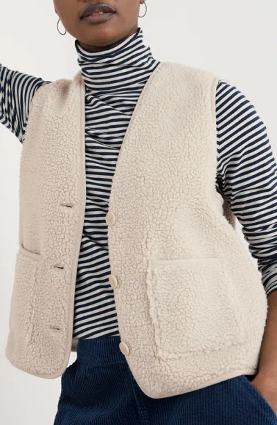 Seasalt Cornwall Well Wisher Fleece Vest In Neutral