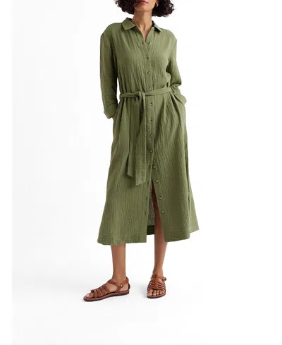 Seasalt Cornwall Whitsand Cove Midi Shirt Dress In Multi