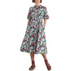 Seasalt Cornwall Wild Liquorice Organic Cotton Shirtdress In Studio Shapes Chalk