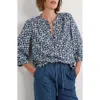 Seasalt Cornwall Willow Patch Print Shirt In Blue