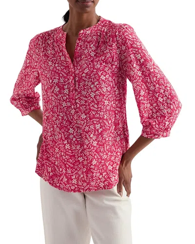 Seasalt Cornwall Willow Path Printed Shirt In Pink
