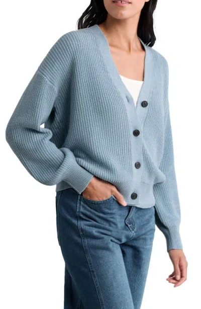 Seasalt Cornwall Winding Creek Organic Cotton Cardigan In Blue