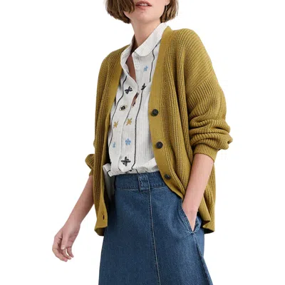Seasalt Cornwall Winding Creek Oversize Organic Cotton Cardigan In Brown