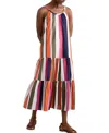 Seasalt Cornwall Alba Stripe Tiered Midi Dress In Multi