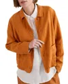 Seasalt Cornwall Arame Linen Jacket In Cumin