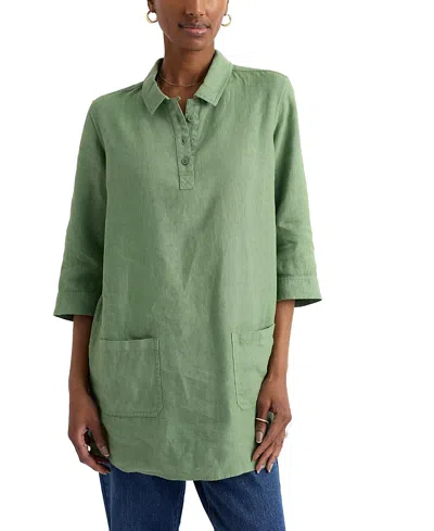 Seasalt Cornwall Women's Artist's Journey Shirt In Green