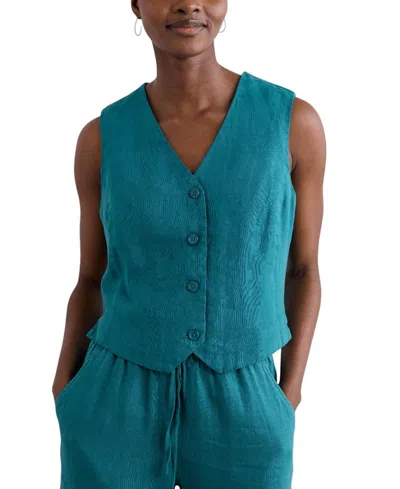 Seasalt Cornwall Women's Blinker Waistcoat In Dark Drift