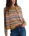 Seasalt Cornwall Cove Cottage Fair Isle Stripe Organic Cotton Cardigan In Multi