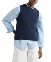 Seasalt Cornwall East View Merino Wool Blend Sweater Vest In Blue