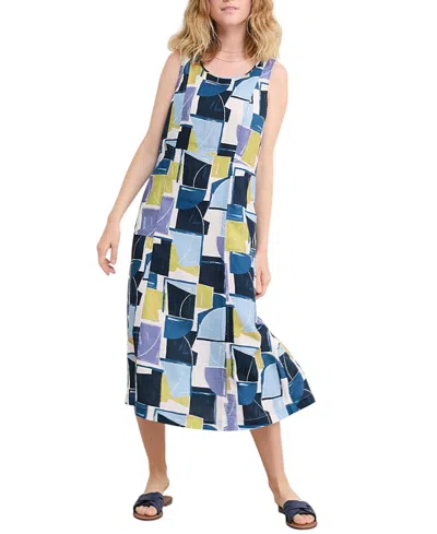 Seasalt Cornwall Women's Grass Wave Sleeveless Dress In Blue