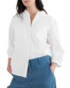 Seasalt Cornwall Hope Cottage Organic Cotton Button-up Shirt In Salt
