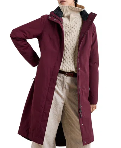 Seasalt Cornwall Women's Janelle Coat In Burgundy