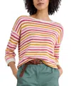 Seasalt Cornwall Knavock Stripe Organic Cotton & Linen Sweater In Multi
