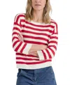 Seasalt Cornwall Women's Knavock Sweater In Knit Cornish Chalk Scarlet