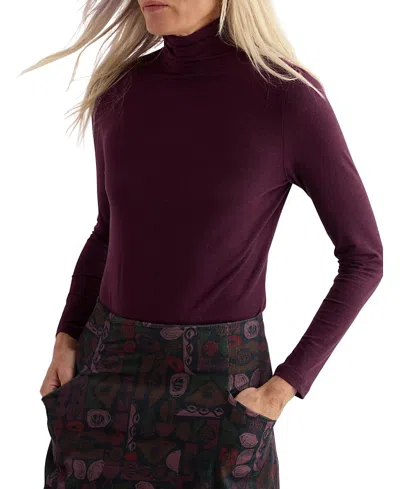 Seasalt Cornwall Women's Landing Top In Burgundy