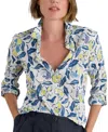 Seasalt Cornwall Larissa Floral Organic Cotton Button-up Shirt In Multi