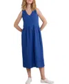 Seasalt Cornwall Lowland Heather Linen Dress In Bright Marine