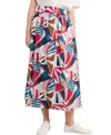 Seasalt Cornwall Mevagissey Organic Cotton Midi Skirt In Spinnaker Sails Chalk