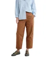 Seasalt Cornwall Painted Forms Ankle Barrel Leg Organic Cotton Pants In Brown