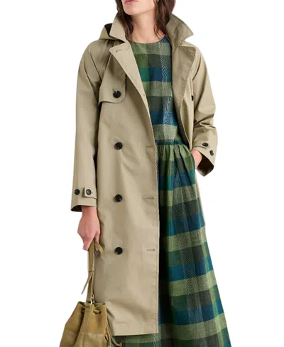 Seasalt Cornwall Women's Penweathers Trench Coat In Green