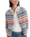 Seasalt Cornwall Percella Cove Fair Isle Merino Wool Blend Cardigan