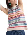 Seasalt Cornwall Percella Cove Fair Isle Merino Wool Blend Sweater Vest In Multi