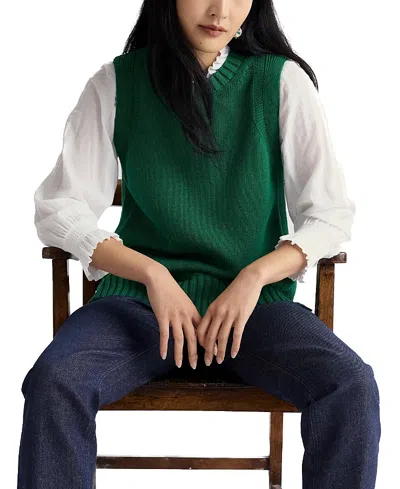 Seasalt Cornwall Organic Cotton Sweater Vest In Brown