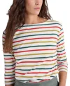 Seasalt Cornwall Sailor Stripe Organic Cotton Top In Multi