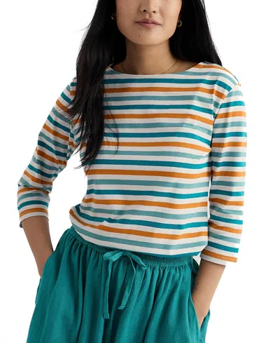 Seasalt Cornwall Women's Sailor Quarter Sleeve Top In Multi