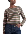 Seasalt Cornwall Sailor Stripe Long Sleeve Organic Cotton T-shirt In Multi
