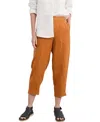 Seasalt Cornwall Saltings Cropped Linen Pants In Cumin