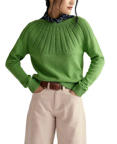 Seasalt Cornwall Women's Stone Chat Sweater In Green