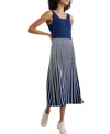Seasalt Cornwall Sunlight Summer Sleeveless Rib Sweater Dress In Blue