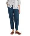 Seasalt Cornwall Vow Cave Organic Cotton Crop Tapered Pants In Blue