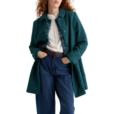 Seasalt Cornwall Wood Cabin Petite Twill Coat In Crownan Dark Wreckage